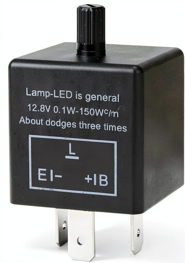 YYTQP Flasher Relay 12V Adjustable Black-0