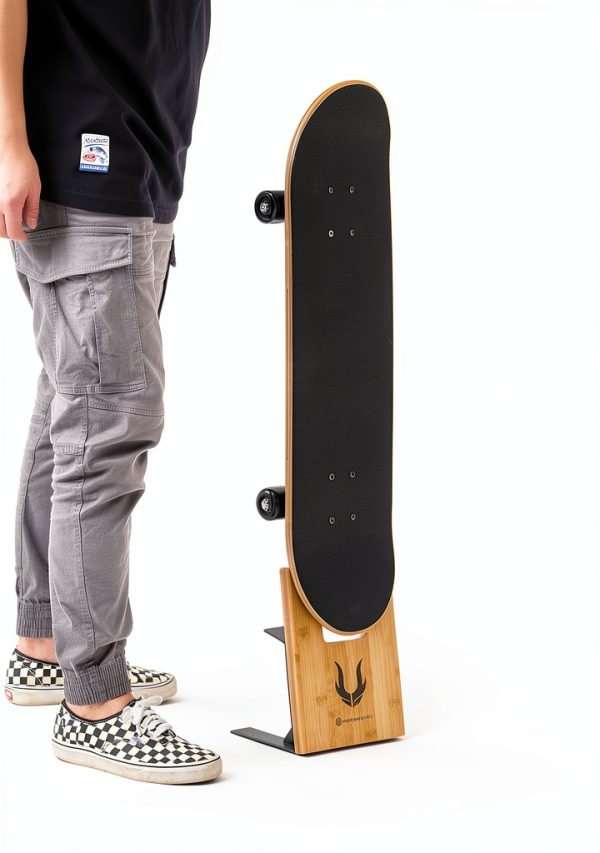 Skateboard Stand JACKCUBE Wood Metal Design-2
