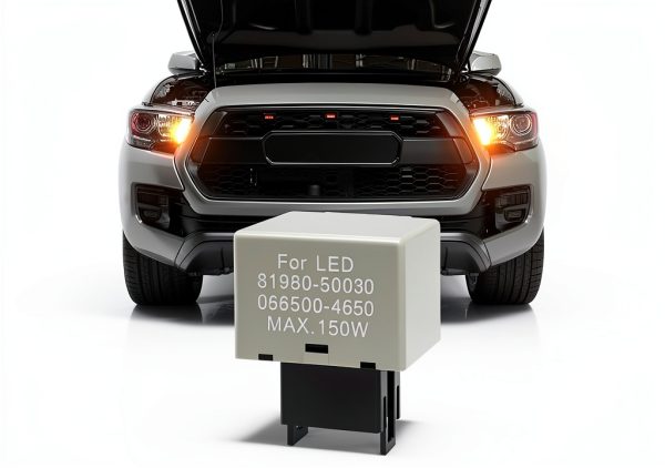 GLSOWEE Car LED Flasher Relay Plug-In Silver-0