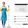 Baseboard Cleaner Tool with Handle, DELUX Baseboard Cleaner with Extendable Long Handle, 4 Reusable Cleaning Pads Wall Cleaner for Baseboards Cleaning, Ceiling, Wall, Floor, Shower Bathroom Kitchen-6