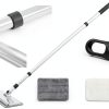 Baseboard Cleaner Tool with Handle, DELUX Baseboard Cleaner with Extendable Long Handle, 4 Reusable Cleaning Pads Wall Cleaner for Baseboards Cleaning, Ceiling, Wall, Floor, Shower Bathroom Kitchen-3