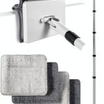 Baseboard Cleaner Tool with Handle, DELUX Baseboard Cleaner with Extendable Long Handle, 4 Reusable Cleaning Pads Wall Cleaner for Baseboards Cleaning, Ceiling, Wall, Floor, Shower Bathroom Kitchen-0